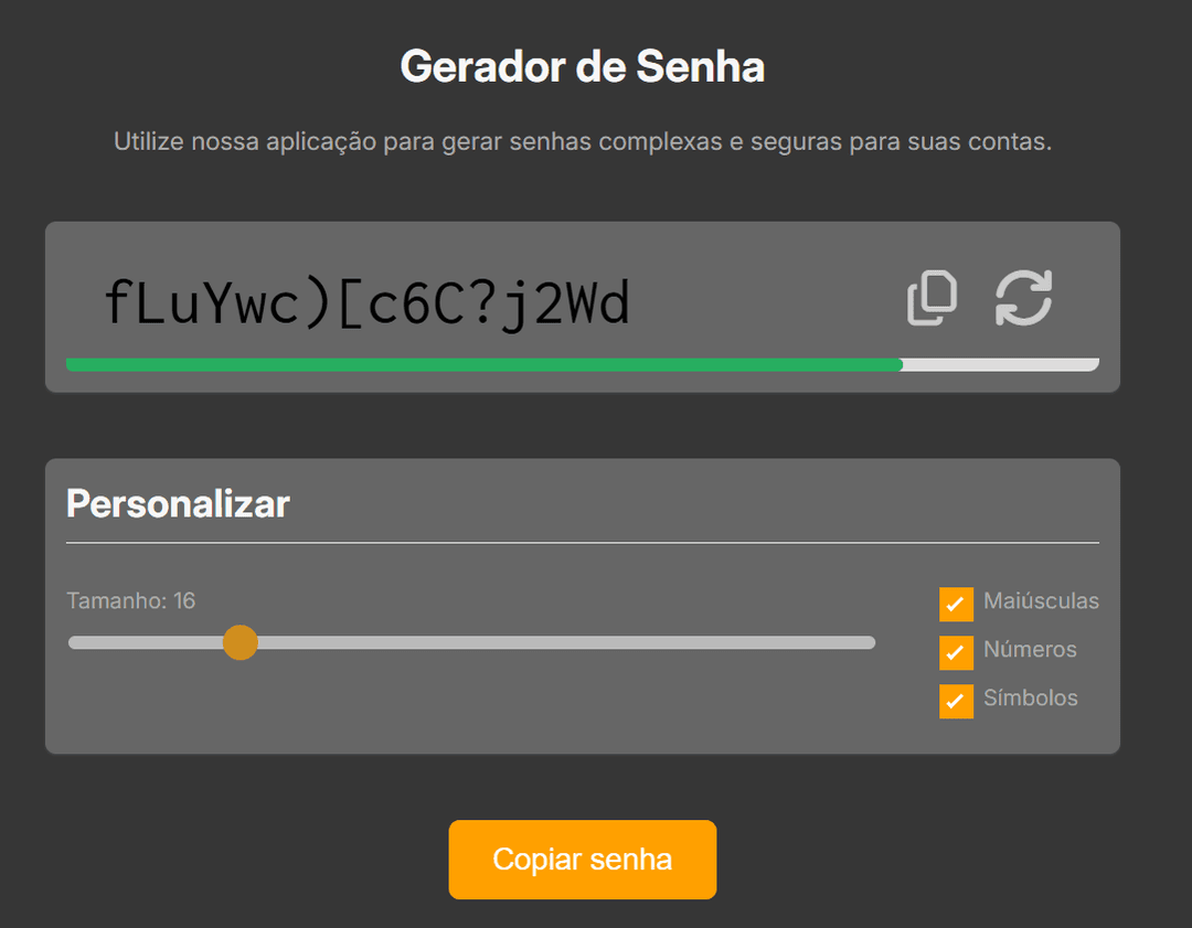Ation Password - Ferramenta de geração de senhas